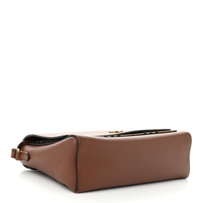 Burberry Grainy Calfskin Vintage Check Note Crossbody Bag Malt Brown 4 of 10