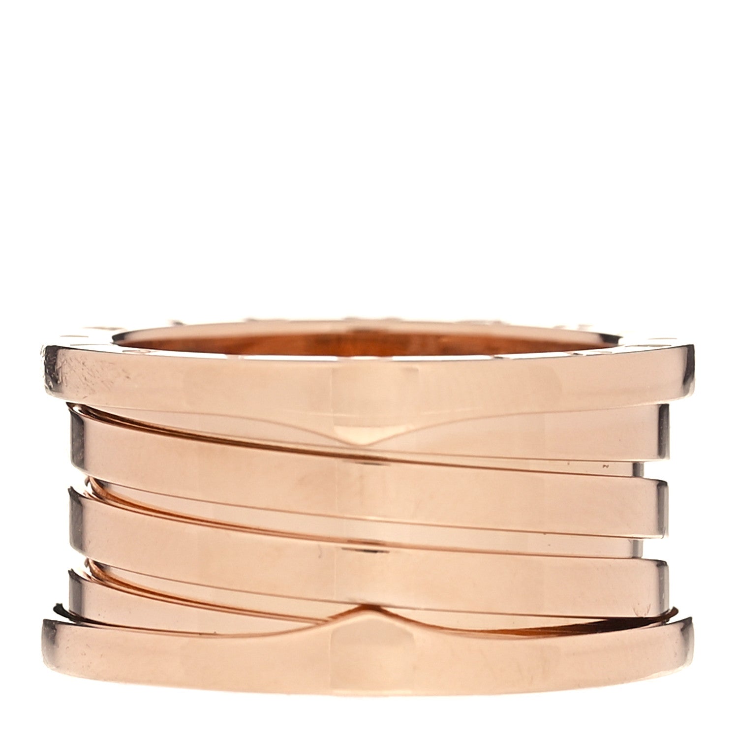Bulgari 18K Rose Gold B.Zero1 Four-Band Ring 56 7.5 3 of 5