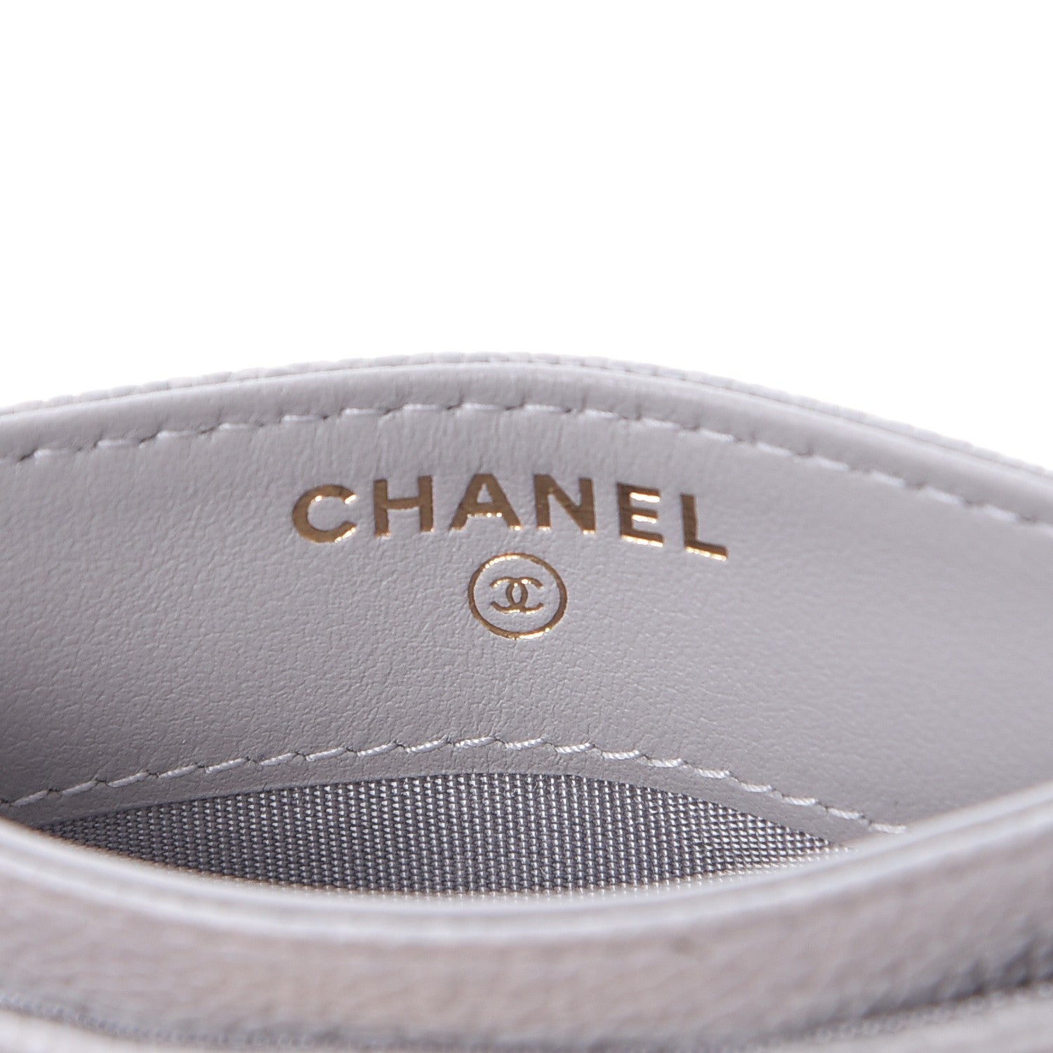 Chanel Caviar Quilted Boy Card Holder Grey 6 of 9