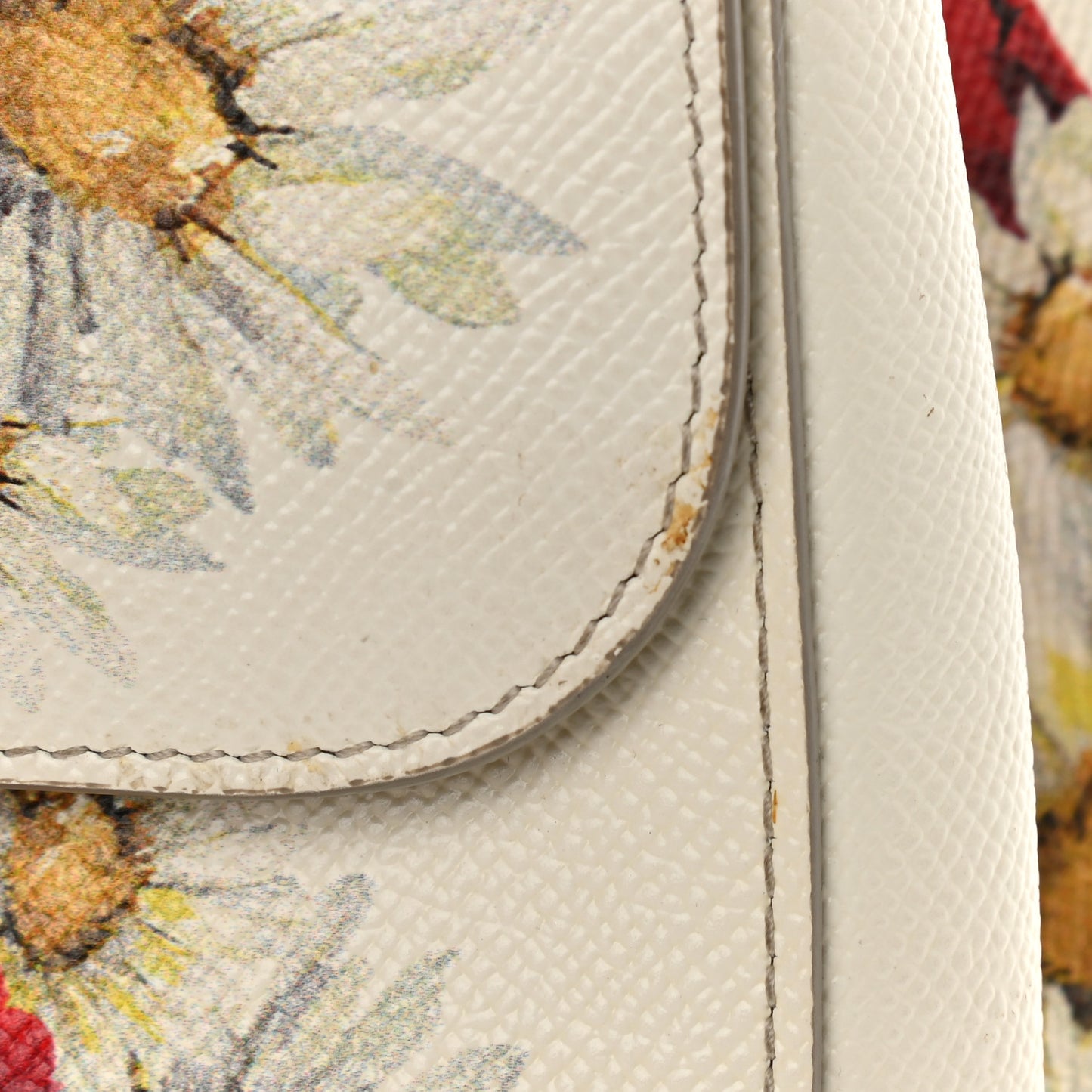 Dauphine St.Giap Papaveri Print Medium Miss Sicily Satchel White Multicolor