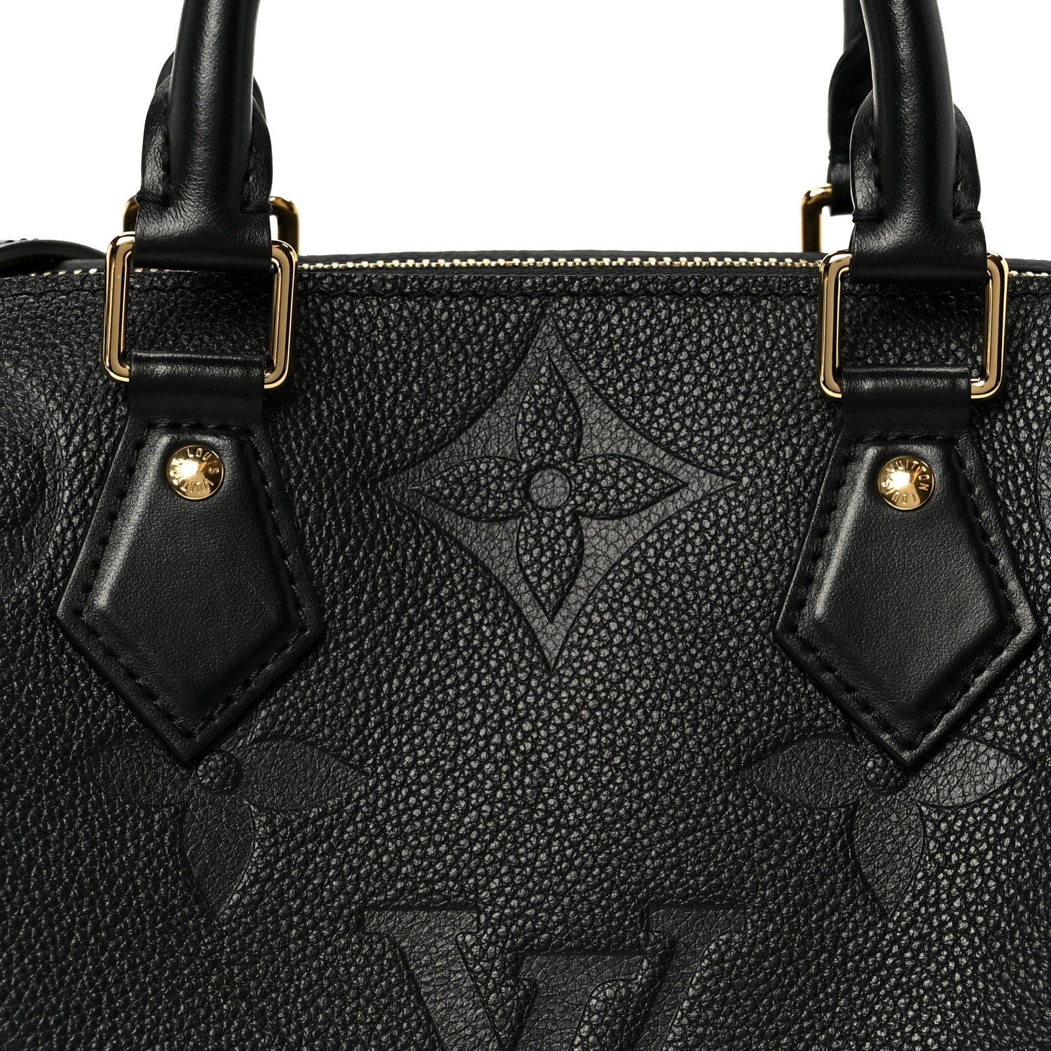 Louis Vuitton Empreinte Monogram Giant Speedy Bandouliere 25 Black 7 of 9