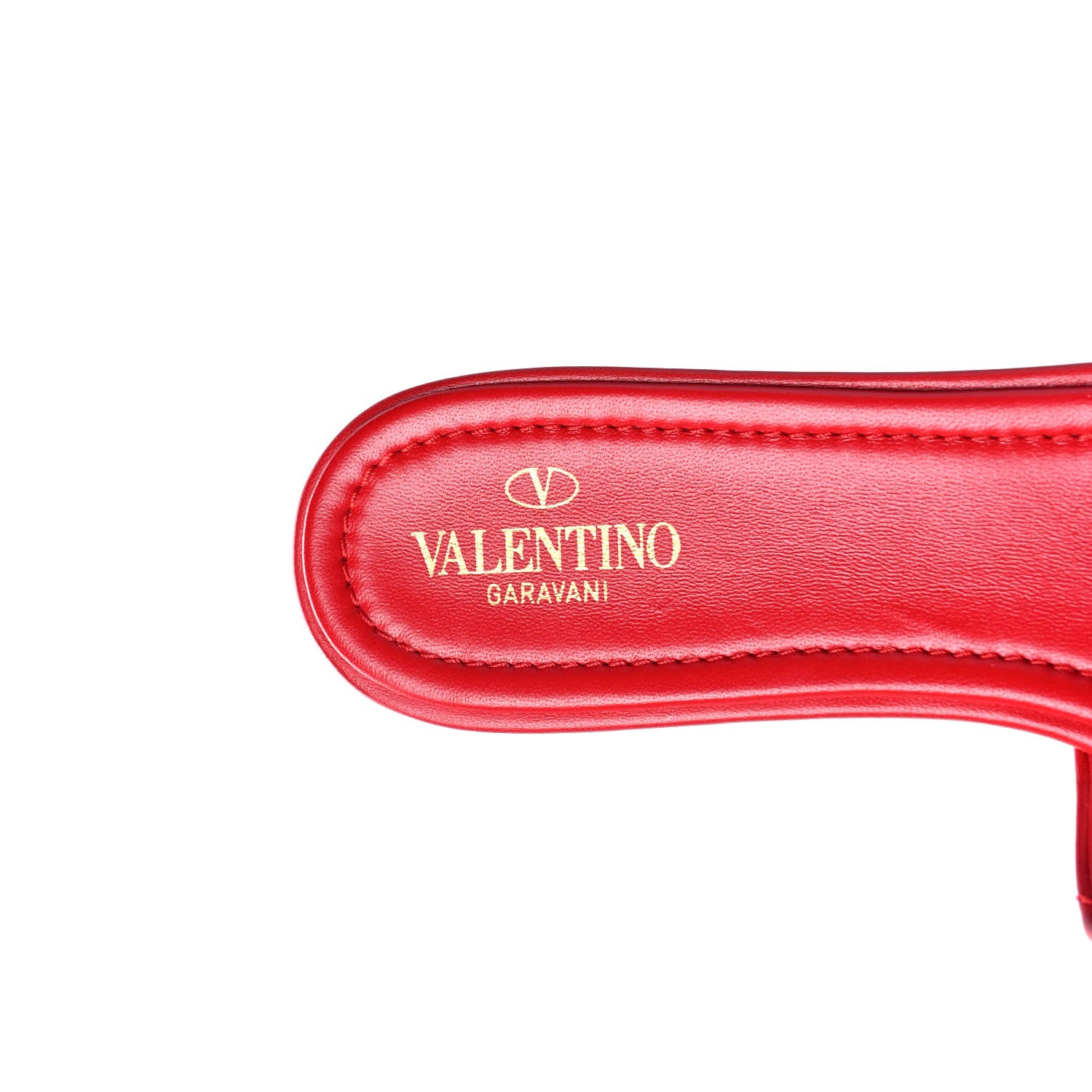 Valentino Garavani Nappa Monochrome Roman Stud Flat Slide Sandals 41 Rouge Pur 7 of 9