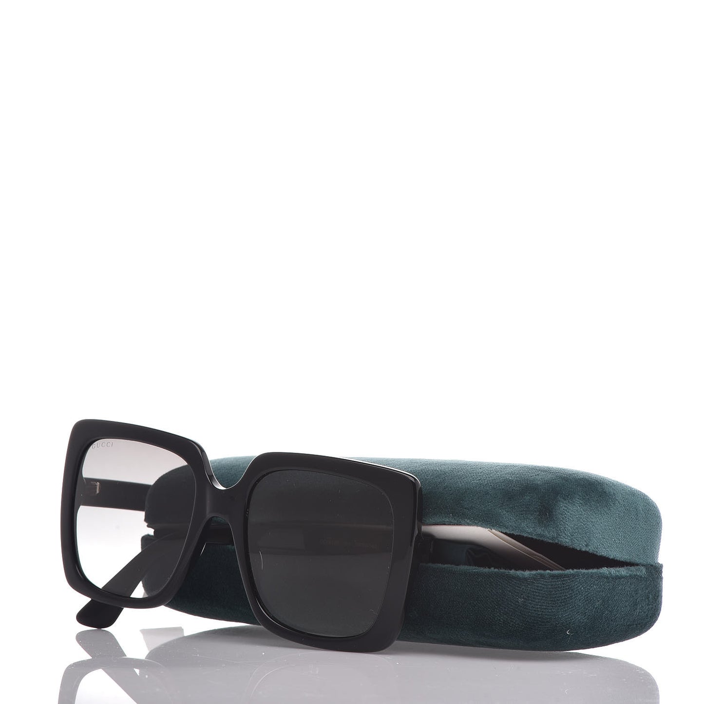 Crystal Square Frame GG Sunglasses GG0418S Black