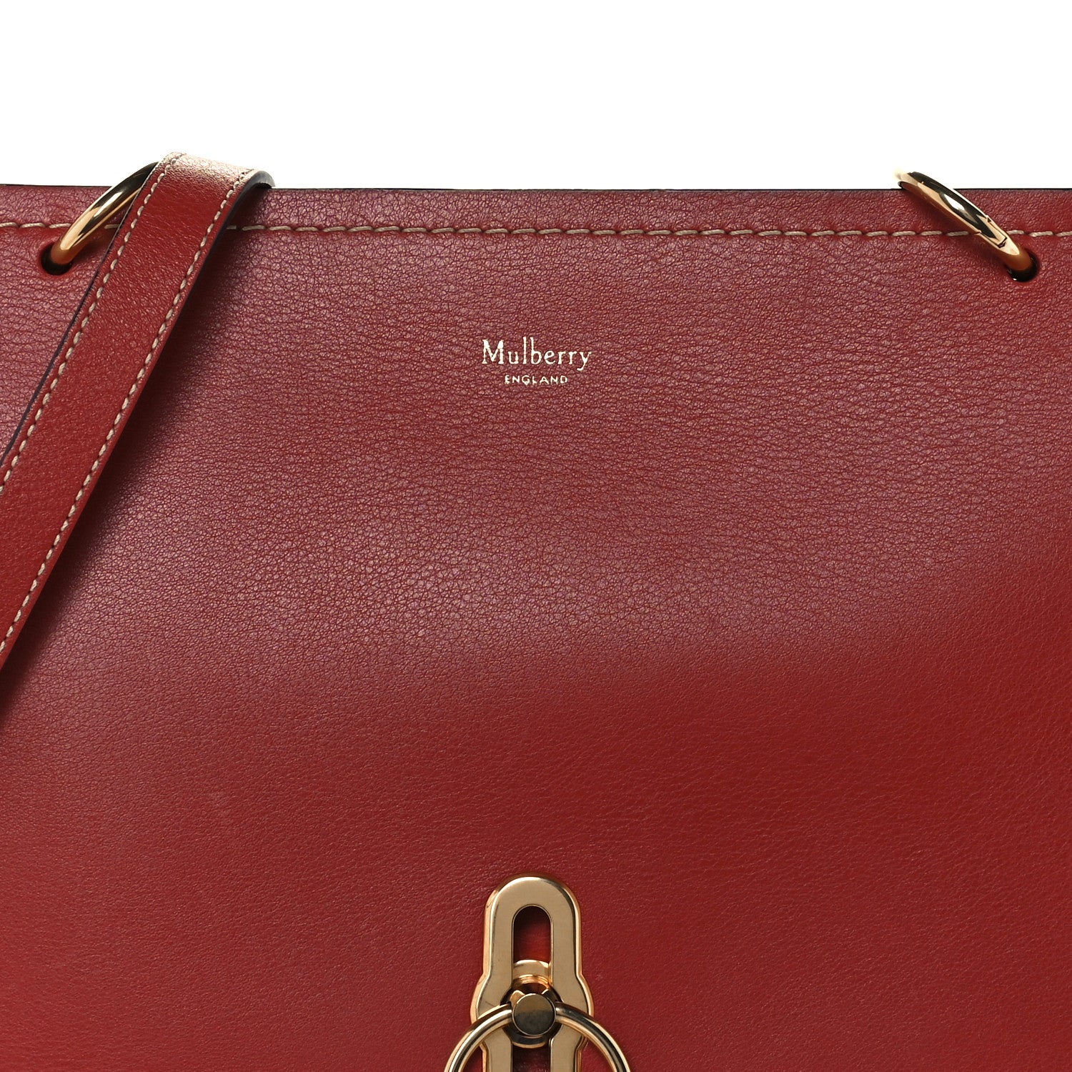 Mulberry Silky Calfskin Amberley Satchel Rust 9 of 11