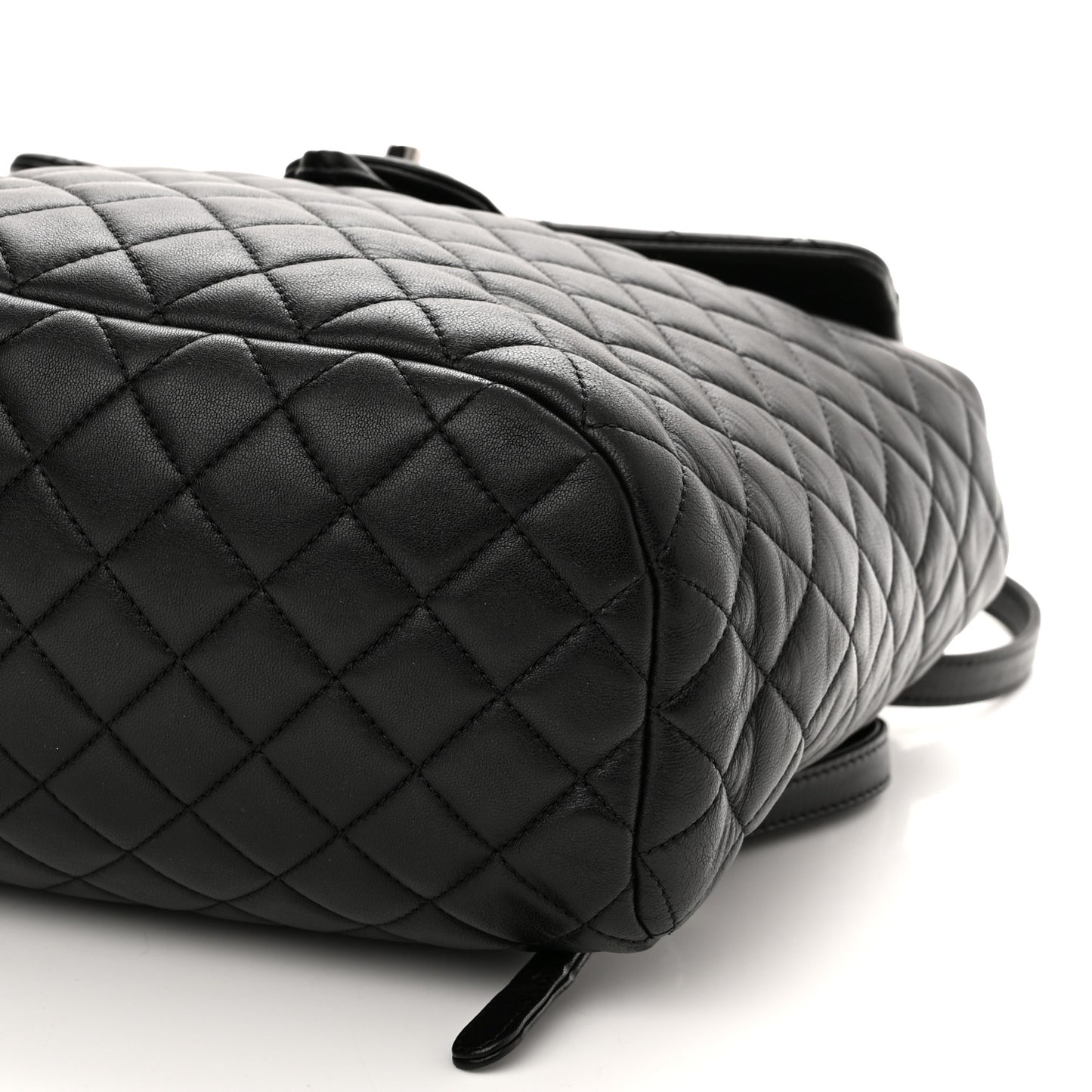 Lambskin Quilted Large Urban Spirit Backpack Black