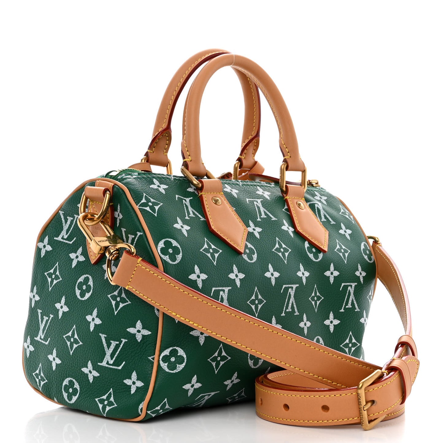 Calfskin Monogram Speedy P9 Bandouliere 25 Green