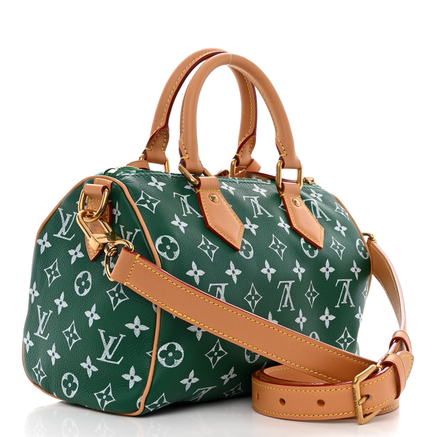 Louis Vuitton Calfskin Monogram Speedy P9 Bandouliere 25 Green 3 of 10