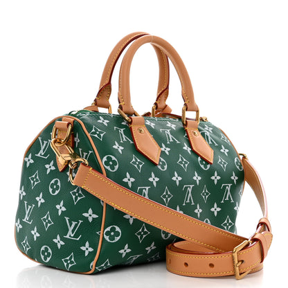Louis Vuitton Calfskin Monogram Speedy P9 Bandouliere 25 Green 3 of 10
