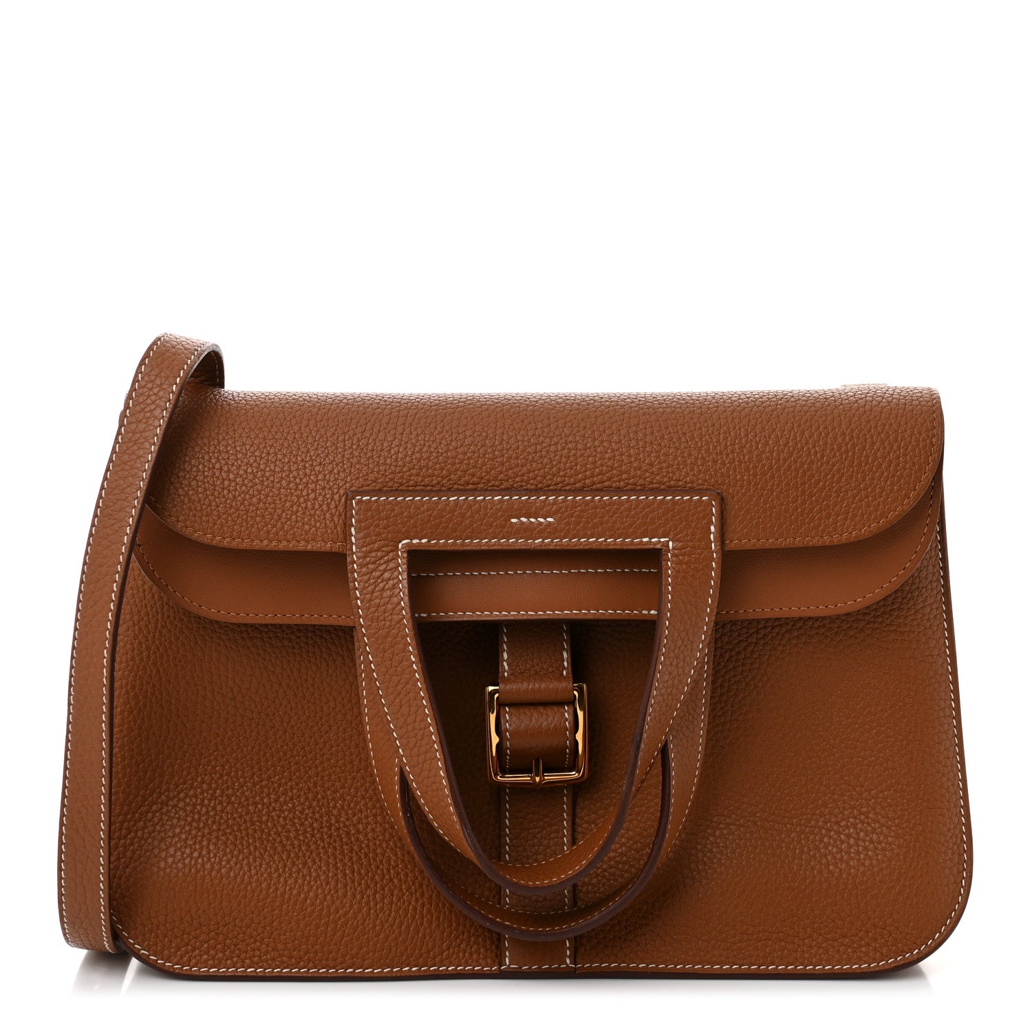 Hermes Taurillon Clemence Halzan 31 Gold 1 of 11