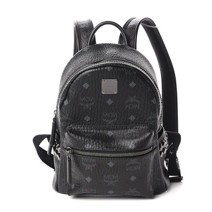 MCM Visetos Side Stud Mini Stark Backpack Black 1 of 10