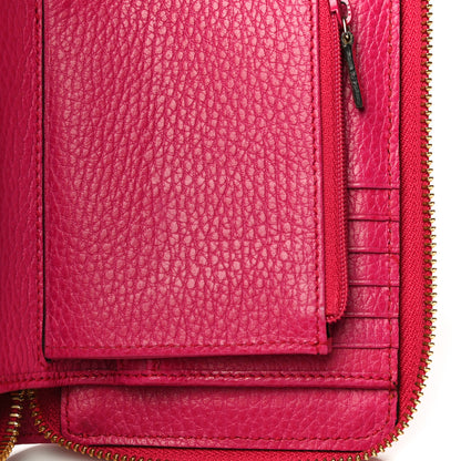 Gucci Pebbled Calfskin Zip Around Wallet Pink 16 of 20