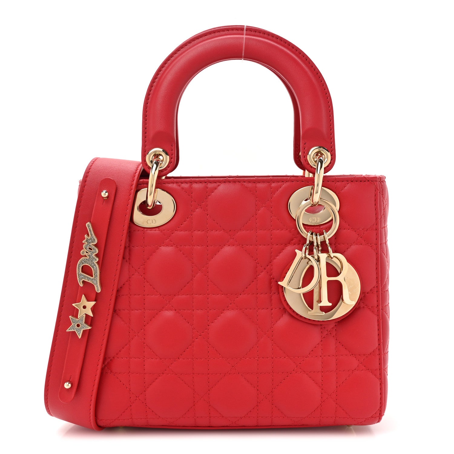 Christian Dior Lambskin Cannage Small My ABCDior Lady Dior Red 1 of 10