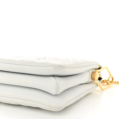 Louis Vuitton Lambskin Embossed Monogram Coussin BB White 10 of 13