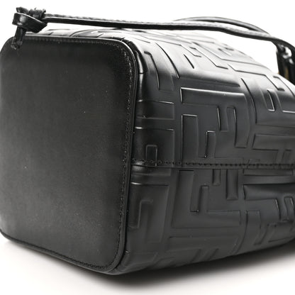 Fendi Vitello Liberty F is Fendi FF 1974 Embossed Mini Mon Tresor Bucket Bag Black 10 of 10