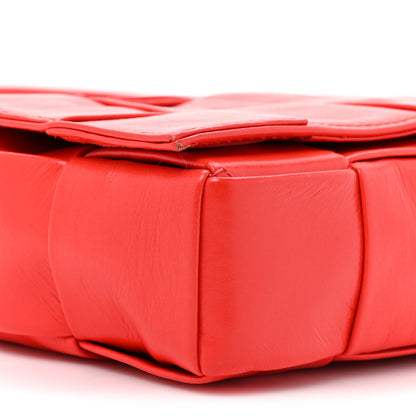 Bottega Veneta Paper Calfskin Intrecciato Stretch Cassette Bright Red 10 of 12