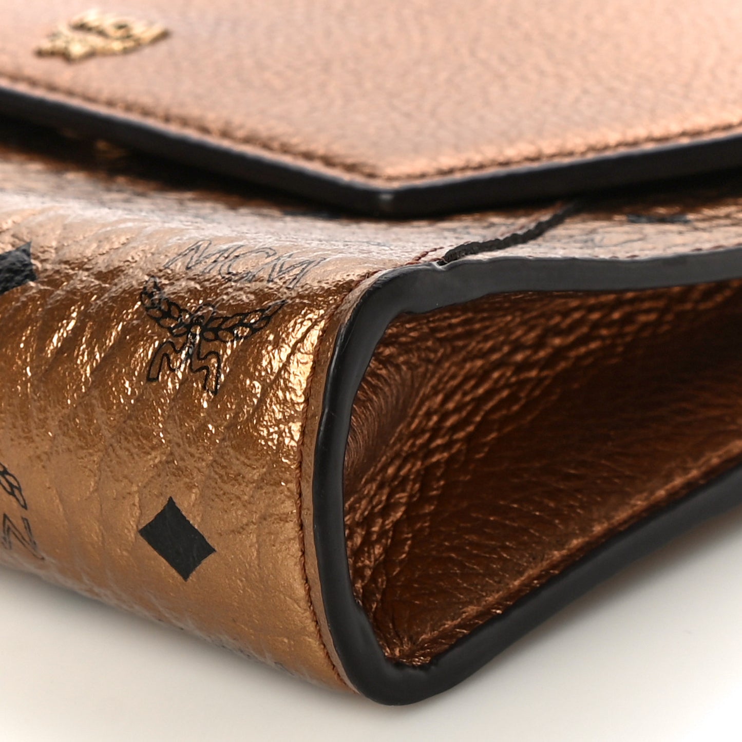 Metallic Visetos Crossbody Gold