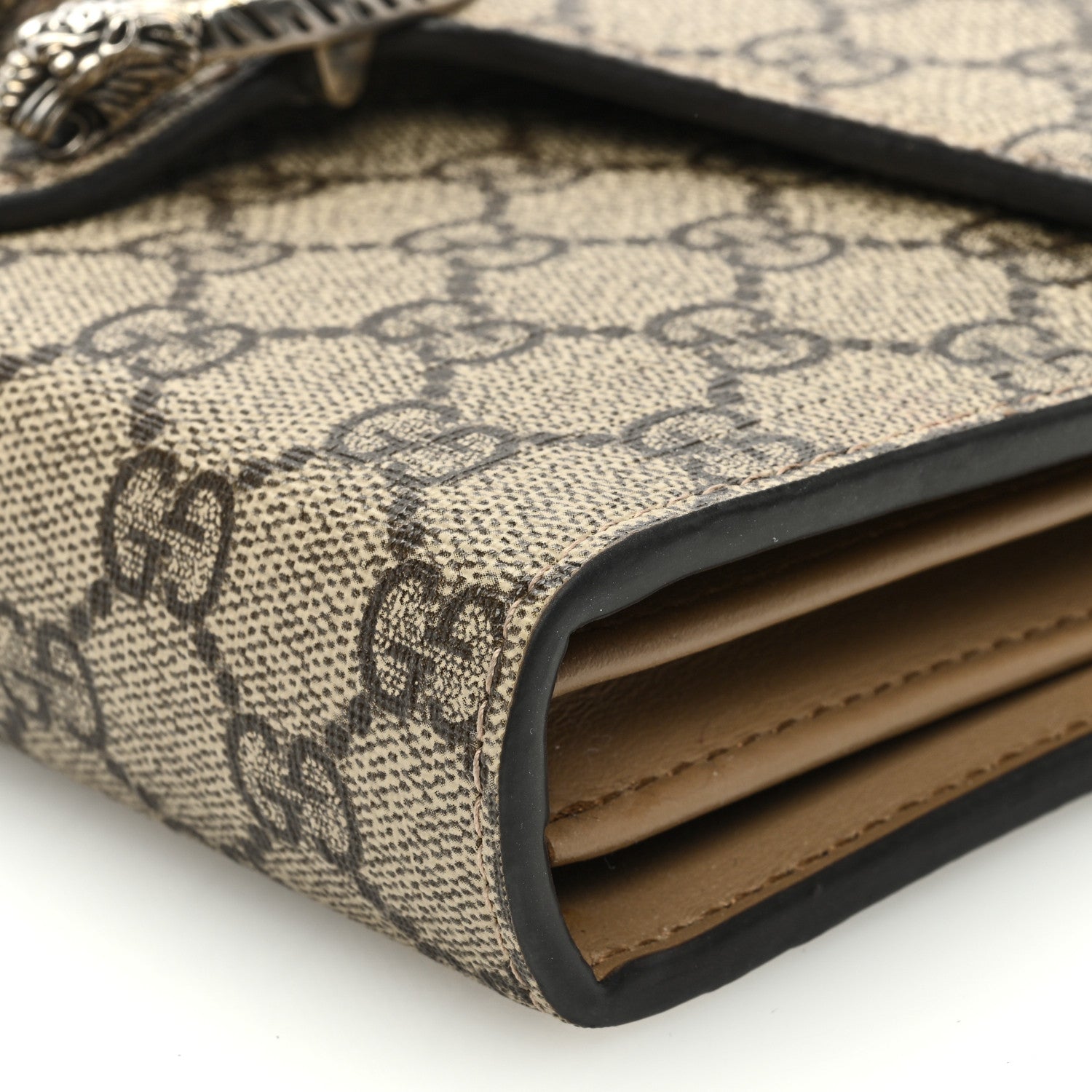 Gucci GG Supreme Monogram Mini Dionysus Chain Wallet Beige Taupe 9 of 9