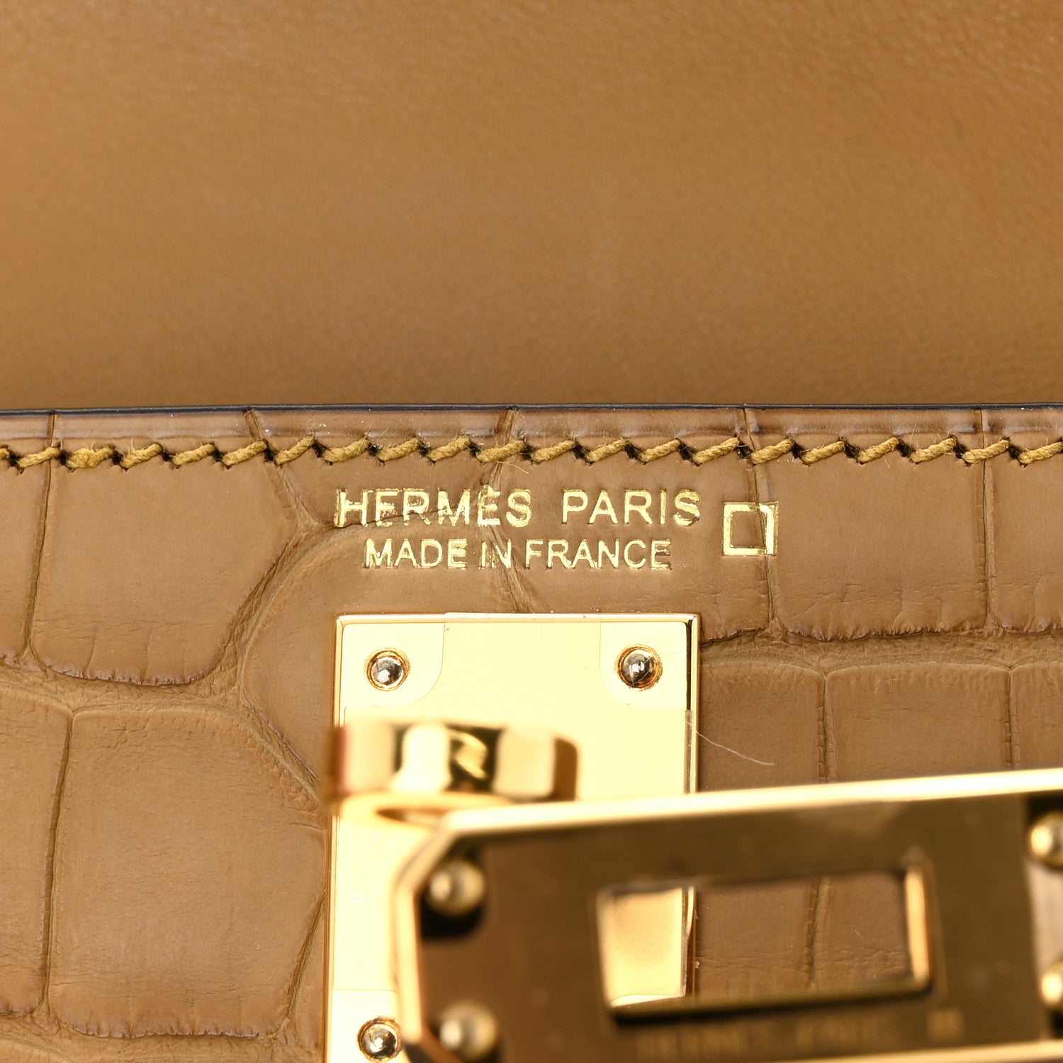 Hermes Matte Alligator Mini Kelly Sellier 20 Kraft 6 of 11