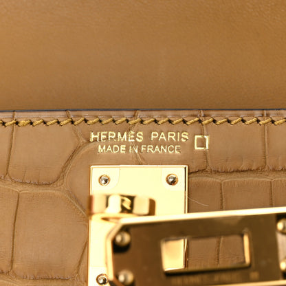 Hermes Matte Alligator Mini Kelly Sellier 20 Kraft 6 of 11