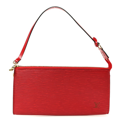 Louis Vuitton Epi Pochette Accessories 24 Castillan Red 1 of 10