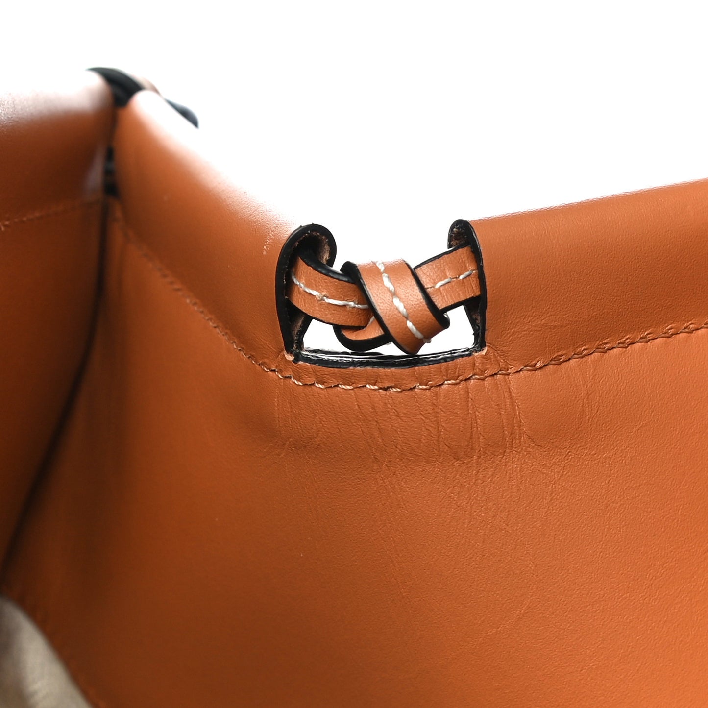 Grained Calfskin Cushion Tote Tan