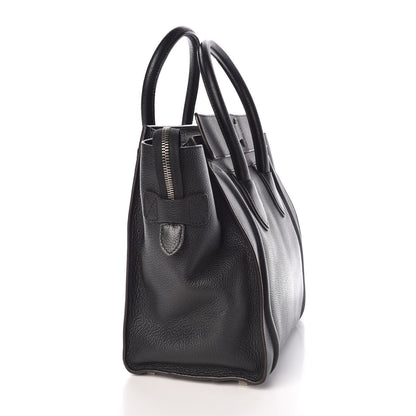 Celine Drummed Calfskin Mini Luggage Black 9 of 10