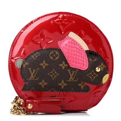 Louis Vuitton Vernis Animania Lapin Bunny Round Coin Purse Pomme D'Amour 1 of 7