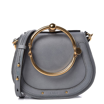 Chloe Calfskin Suede Small Nile Bracelet Bag Cloudy Blue 1 of 9