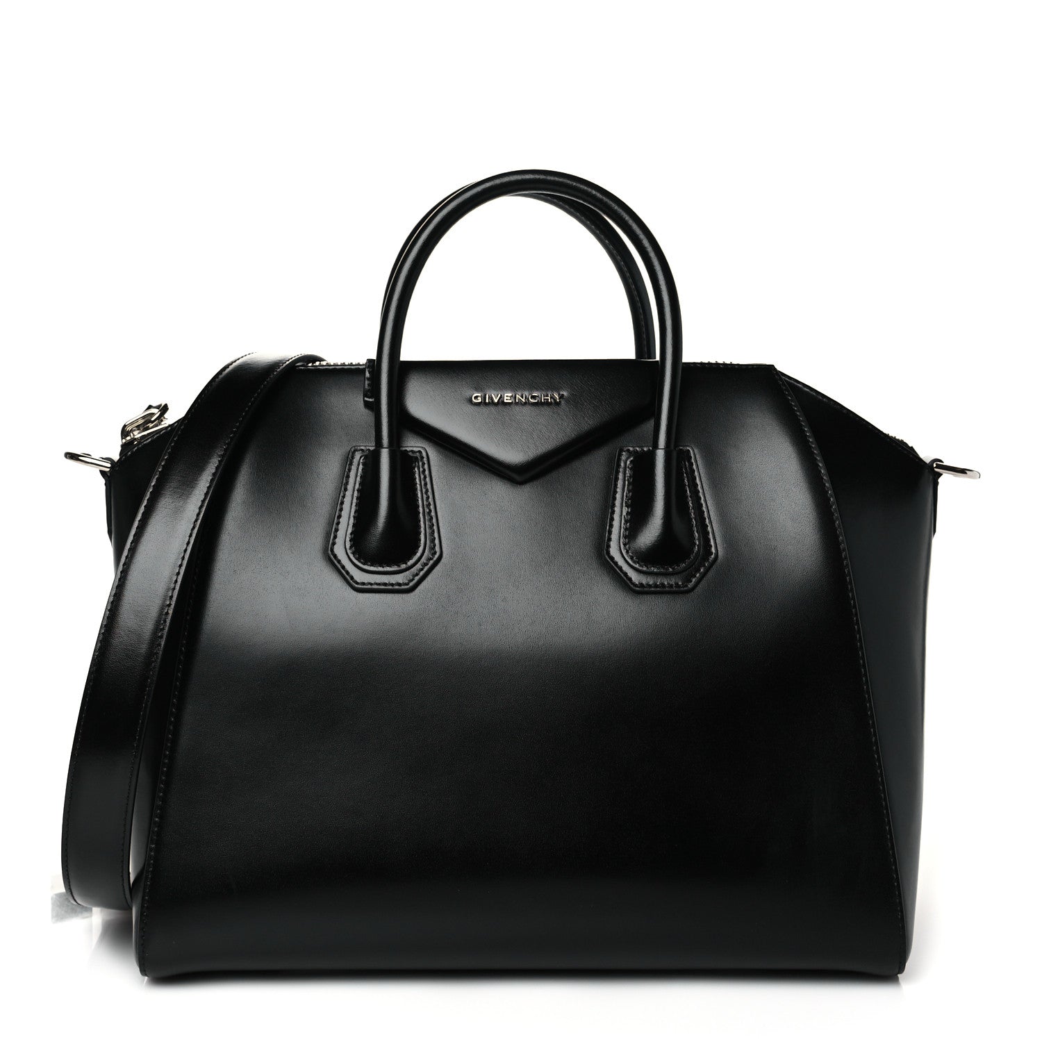 Givenchy Shiny Lord Calfskin Medium Antigona Black 1 of 10