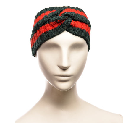 Gucci Wool Knit Web Headband L Green Red 2 of 5