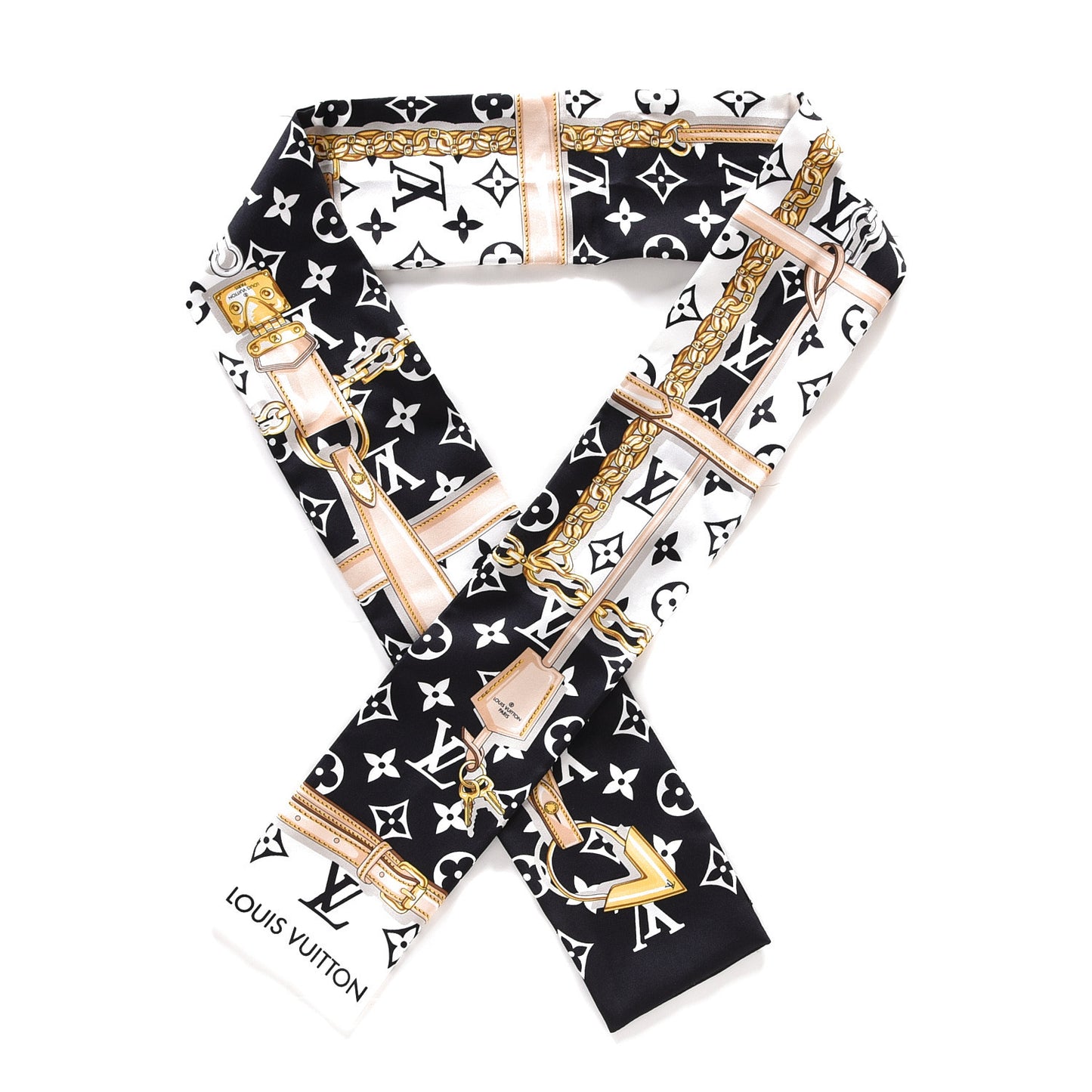 Silk Monogram Confidential Bandeau Black
