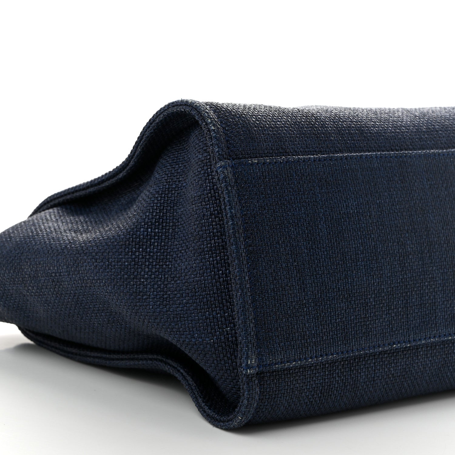 Chanel Woven Straw Raffia Medium Deauville Tote Navy 9 of 12