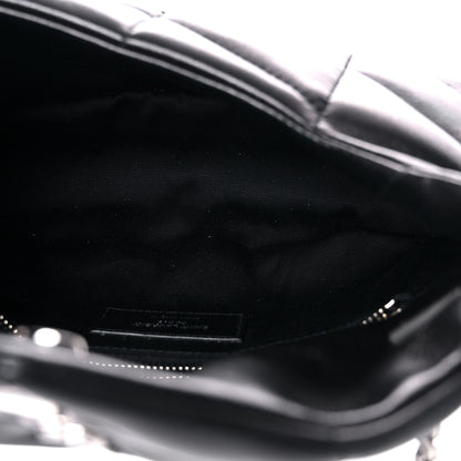Saint Laurent Lambskin Quilted Toy Loulou Puffer Monogram Chain Satchel Black 5 of 10