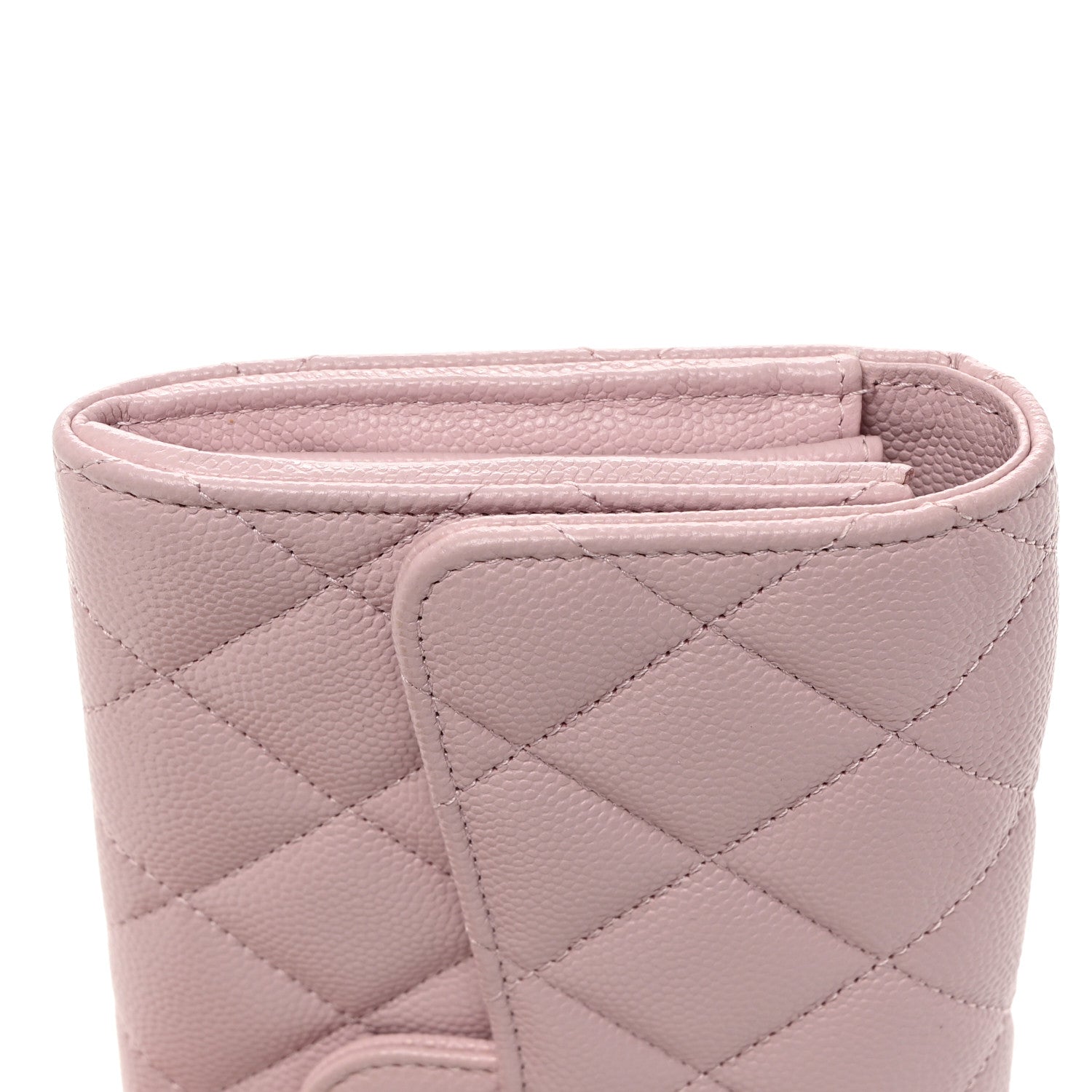 Chanel Caviar Quilted Large Gusset Flap Wallet Light Pink 9 of 9