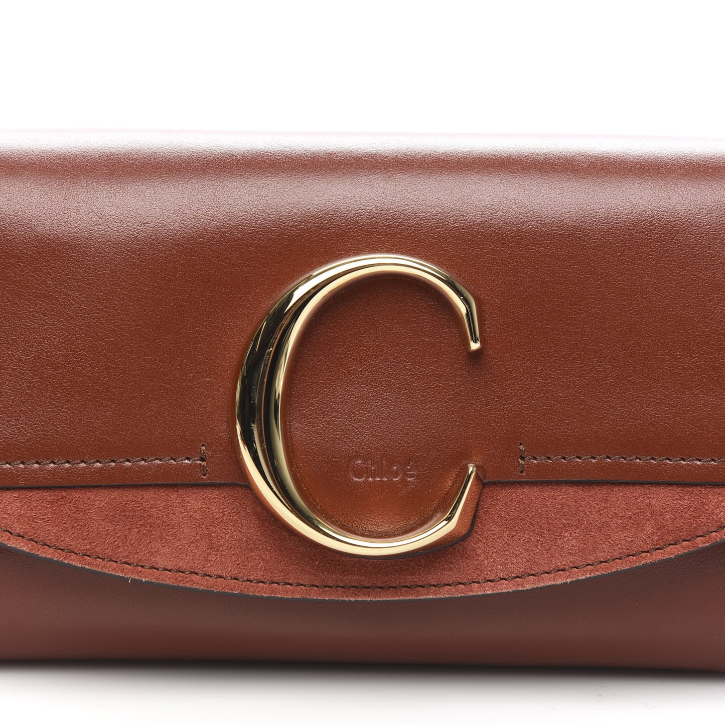 Calfskin Suede C Belt Bag Sepia Brown