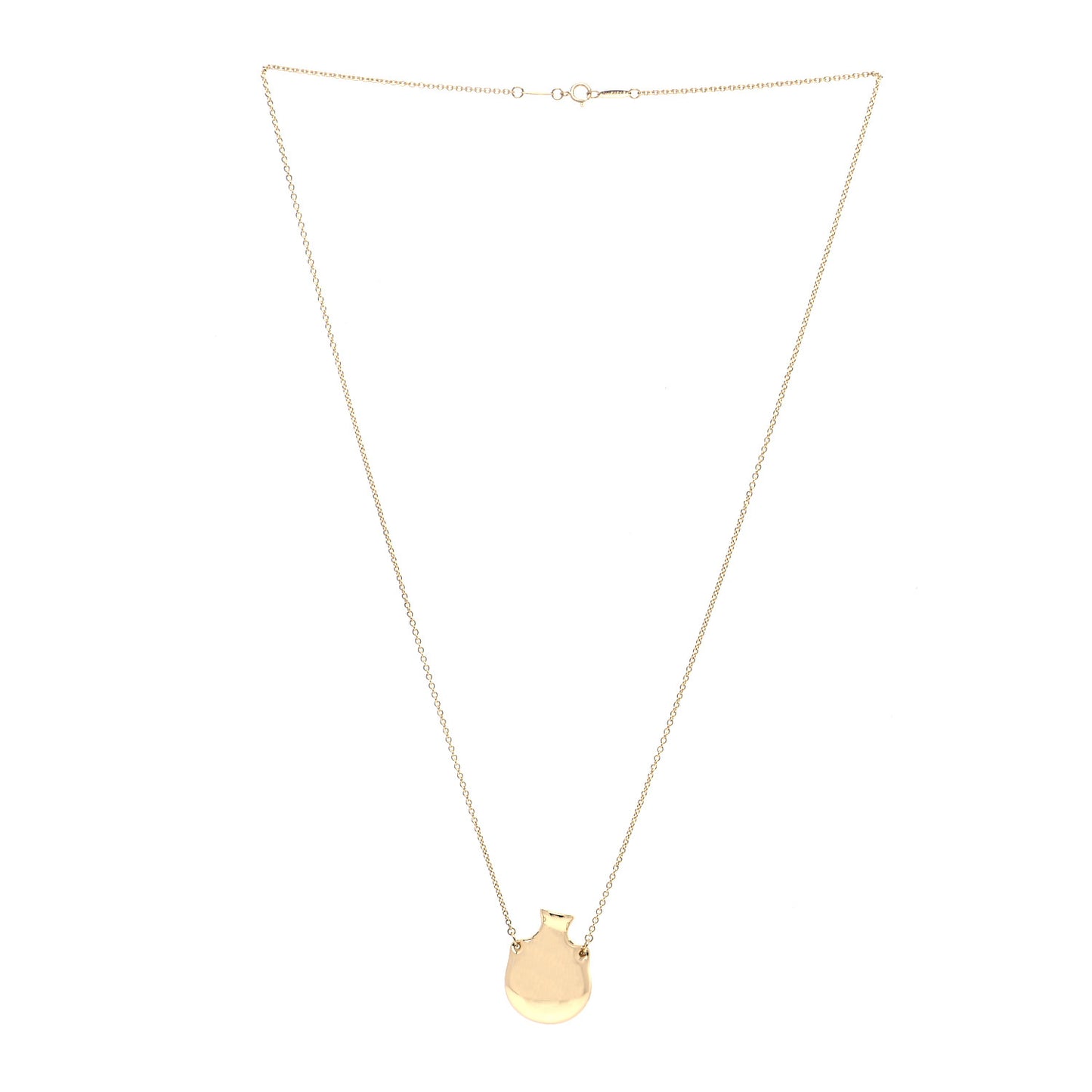 18K Yellow Gold Elsa Peretti Open Bottle Pendant Necklace