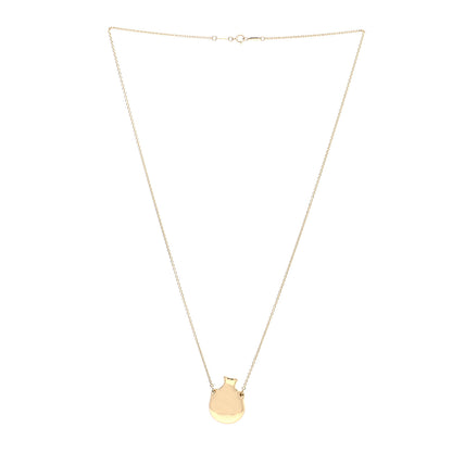 Tiffany 18K Yellow Gold Elsa Peretti Open Bottle Pendant Necklace 2 of 5