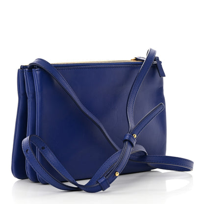 Celine Lambskin Small Trio Crossbody Bag Indigo 3 of 19