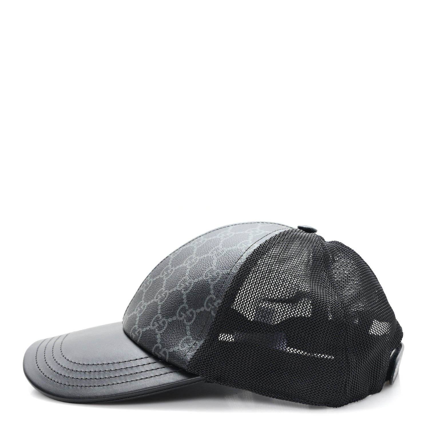 Gucci GG Supreme Monogram Baseball Hat M 58 Black 4 of 11