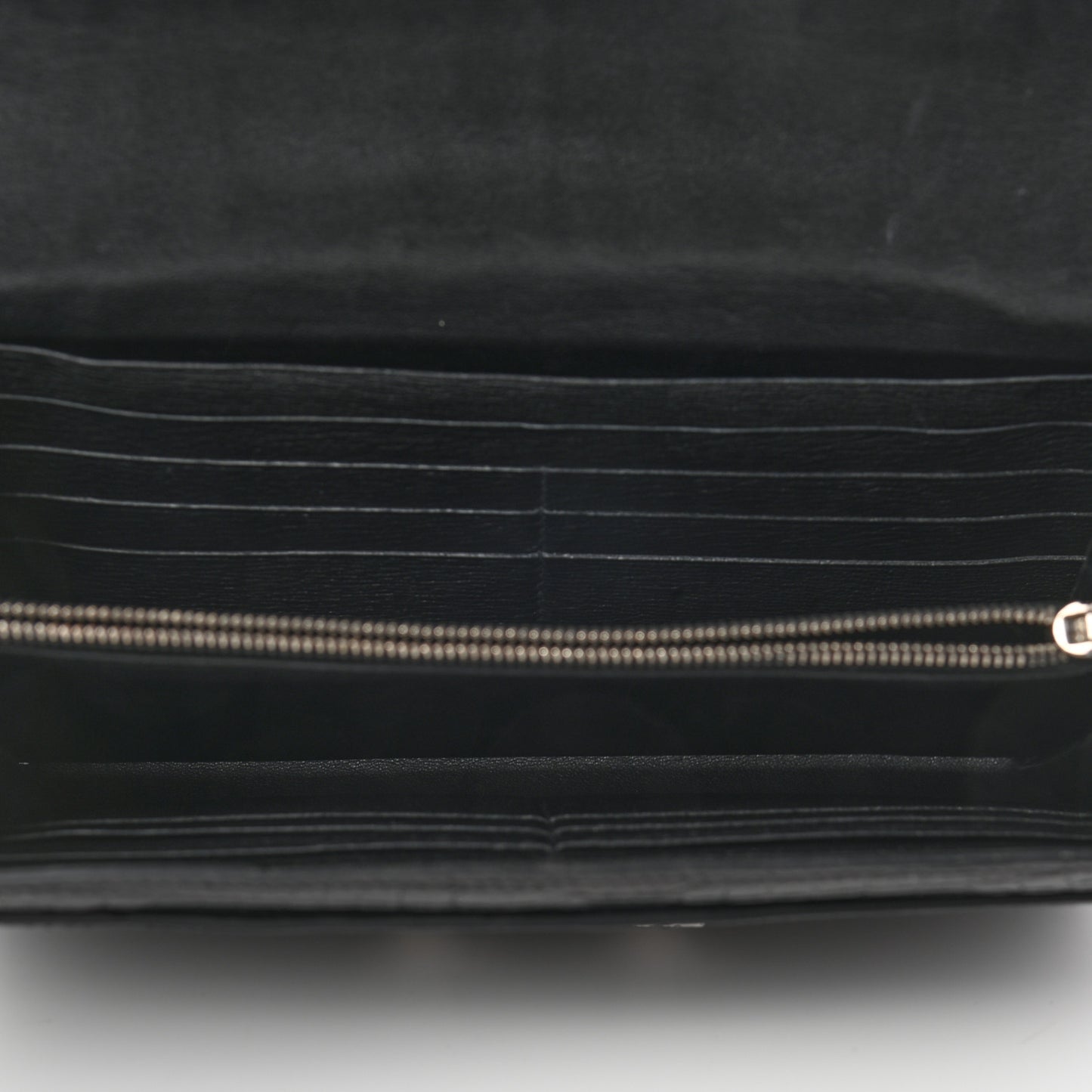 Shiny Alligator Constance Long Wallet Black
