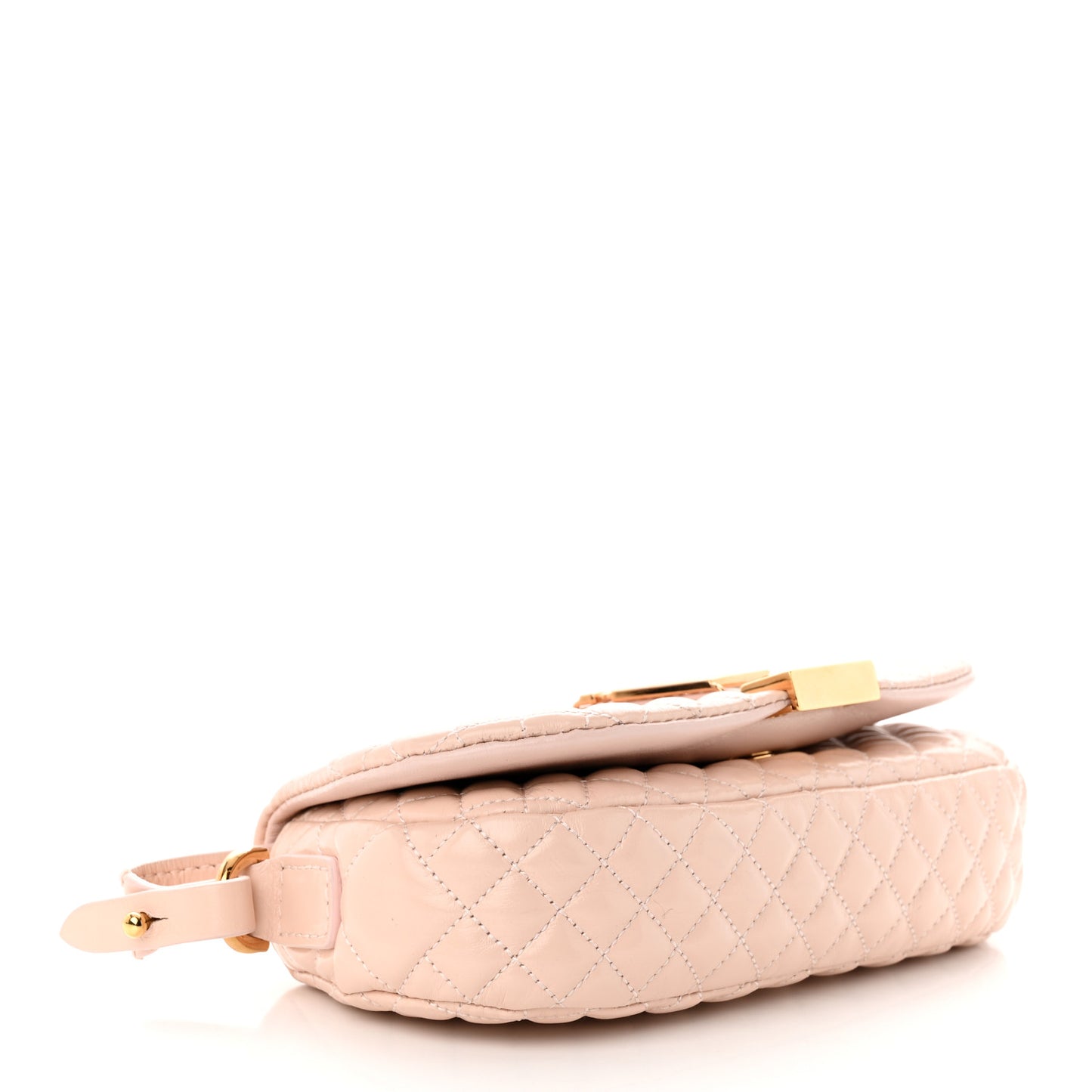 Calfskin Quilted Mini Greca Goddess Shoulder Bag Powder Blush