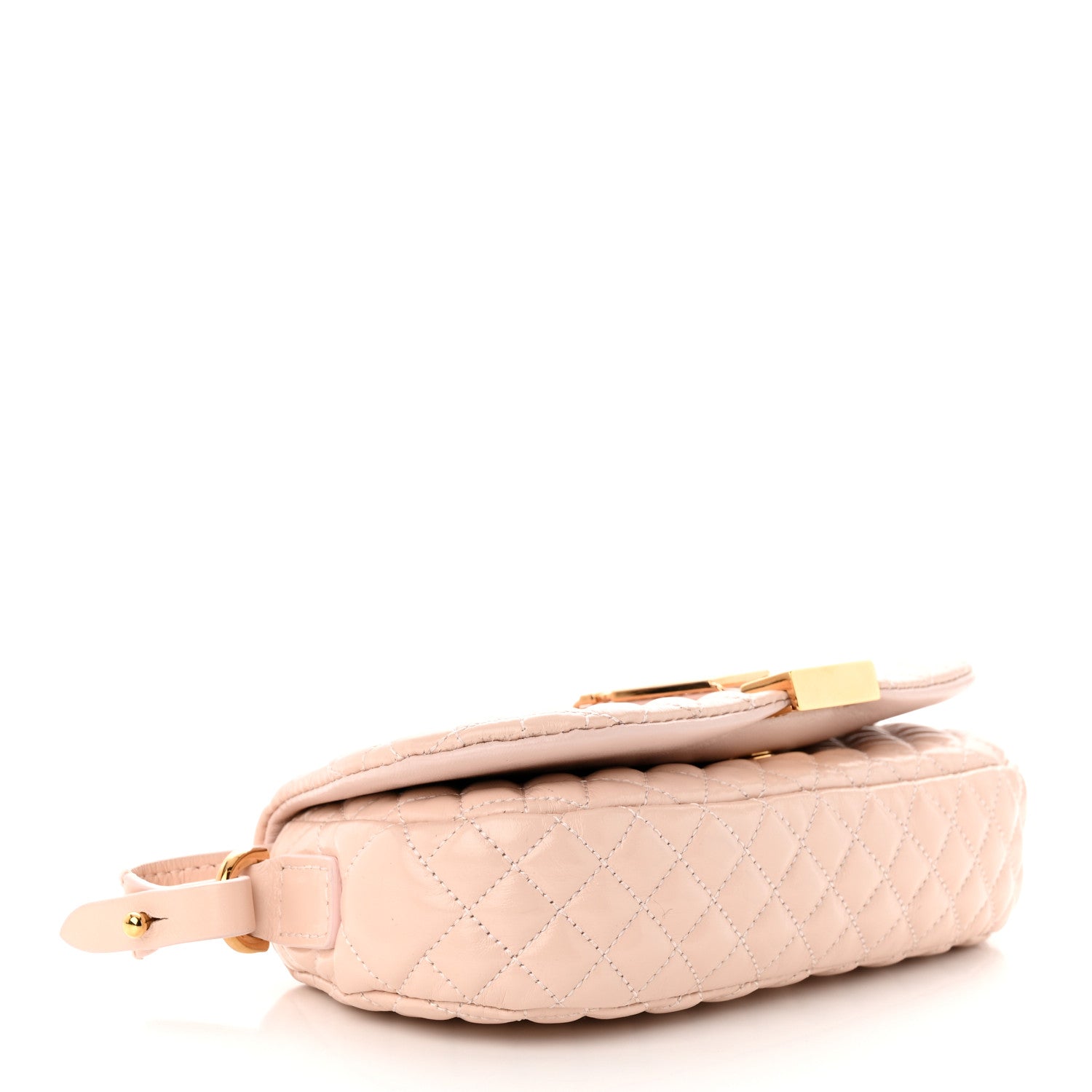 Versace Calfskin Quilted Mini Greca Goddess Shoulder Bag Powder Blush 4 of 9