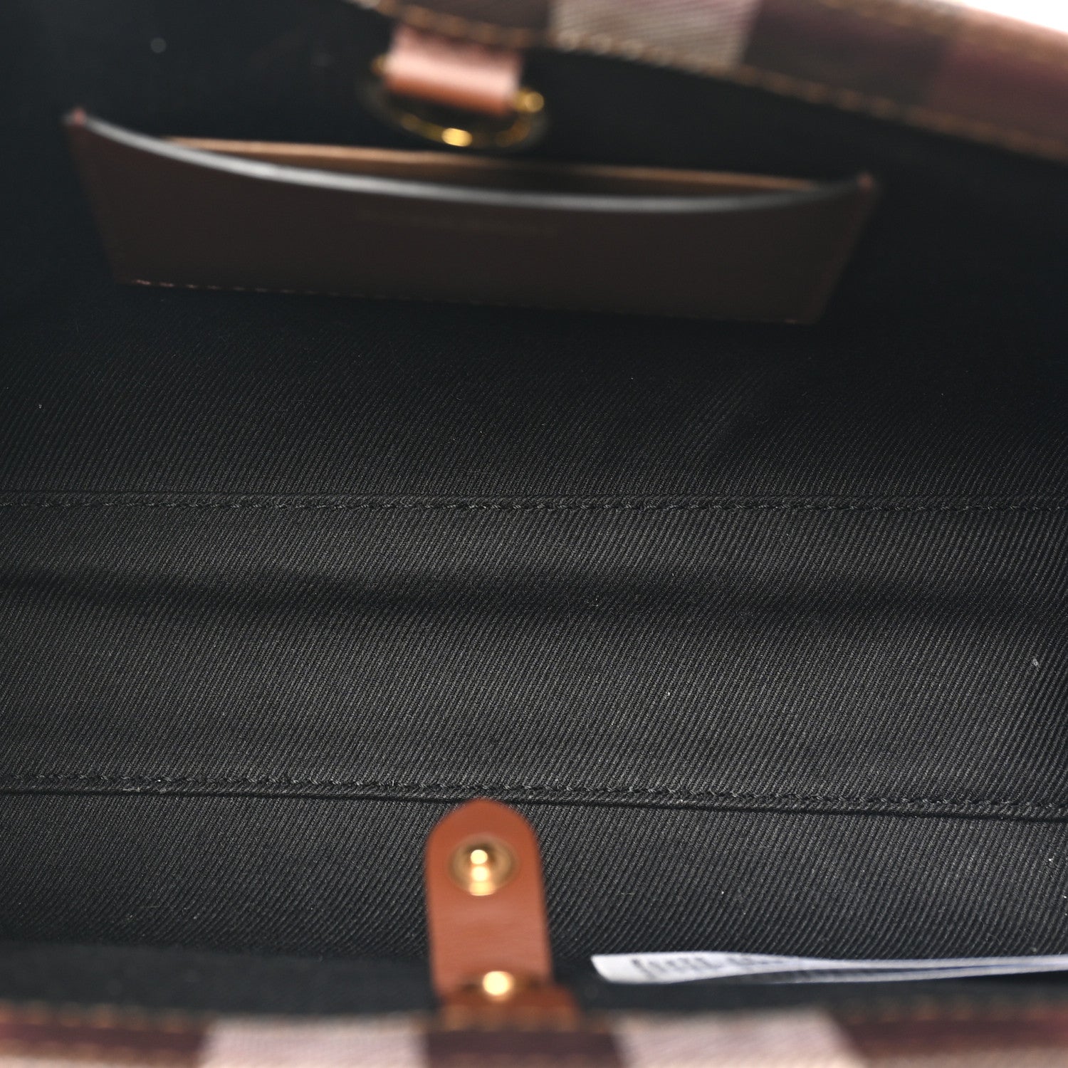 Burberry E-Canvas Check Calfskin Mini Freya Tote Dark Birch Brown 5 of 9