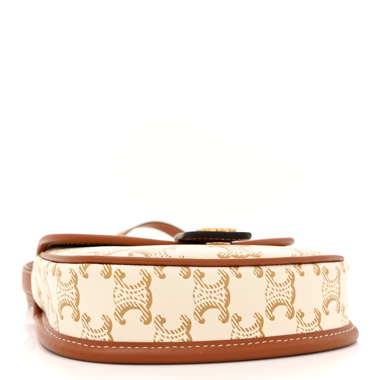 Celine Triomphe Canvas Calfskin Mini Besace Bag White 4 of 9