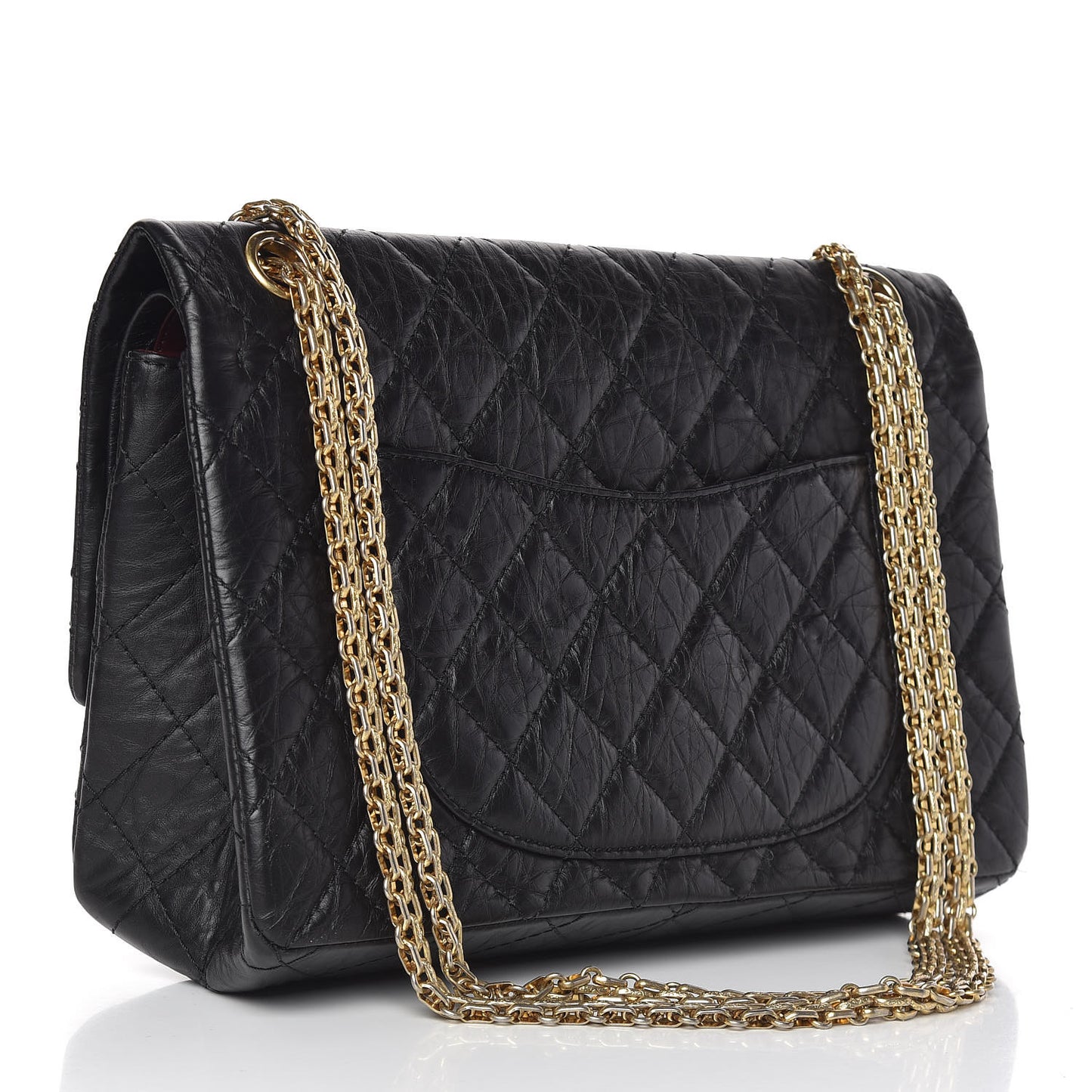 Aged Calfskin Quilted 2.55 Reissue 226 Flap Black