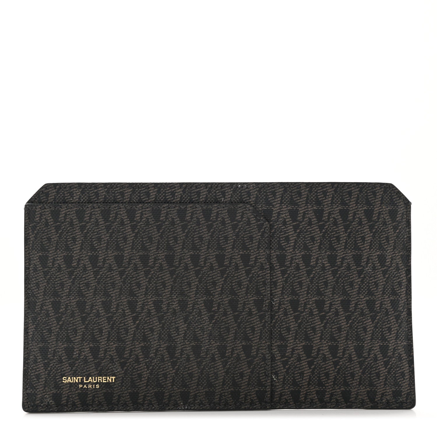 Saint Laurent Classic Toile Monogram Fragments Pouch Black Lino 1 of 7