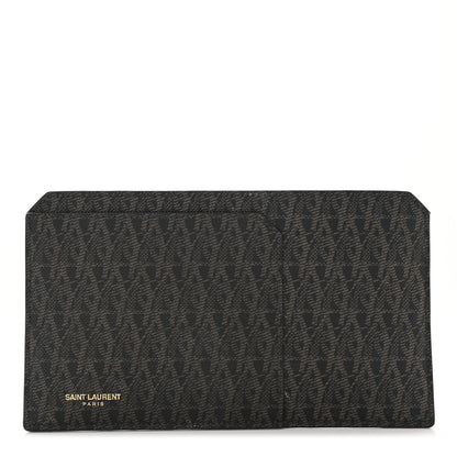 Saint Laurent Classic Toile Monogram Fragments Pouch Black Lino 1 of 7