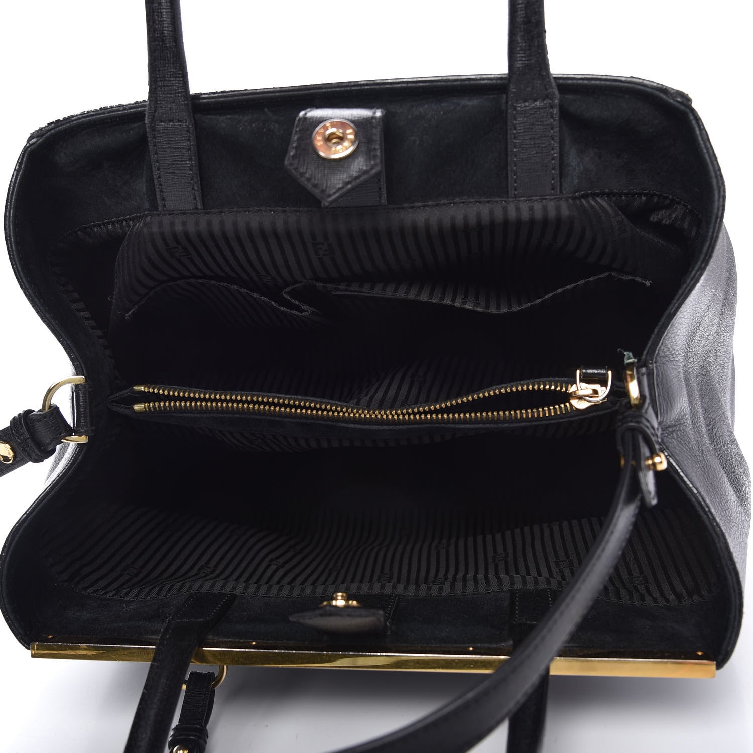 Fendi Vitello Elite Regular 2Jours Tote Black 5 of 11
