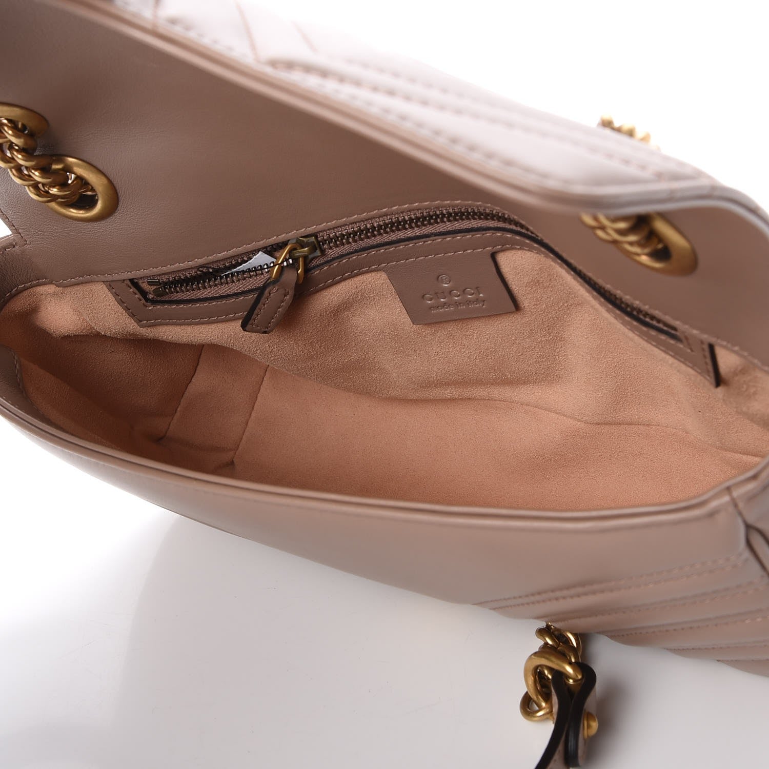Gucci Calfskin Matelasse Small GG Marmont Shoulder Bag Porcelain Rose 5 of 8