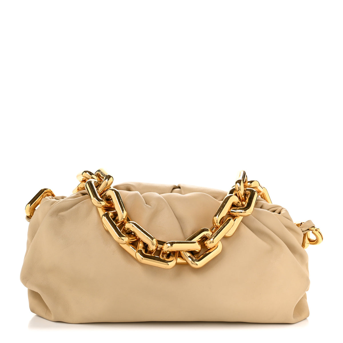 Bottega Veneta Calfskin The Pouch Chain Almond 1 of 10
